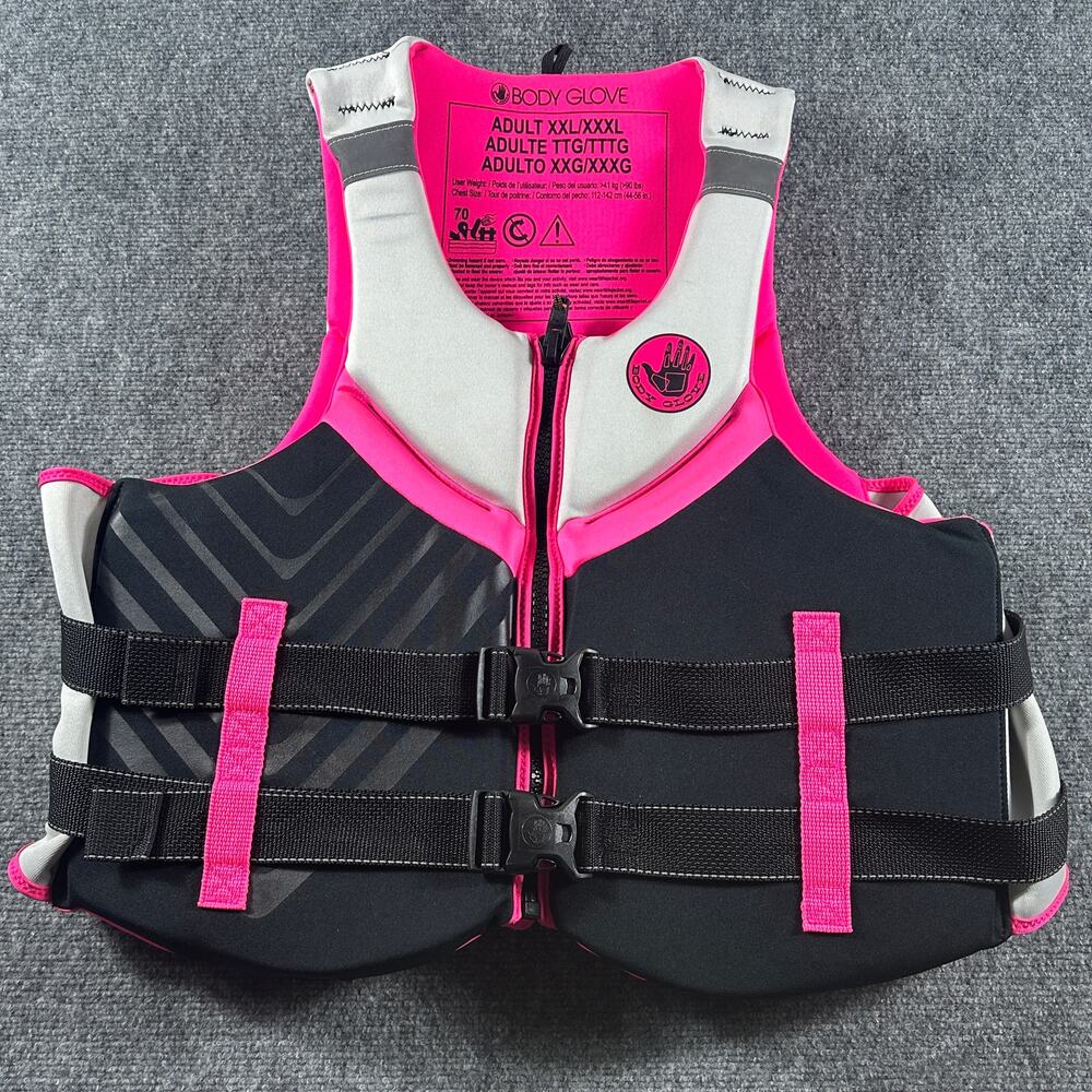 Body Glove Adult XXL/XXXL Life Jacket PFD Pink Black Evoprene Boating Ski Vest
